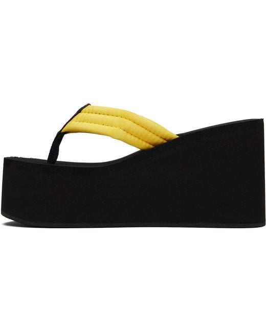 Coperni Black Wedge Heeled Sandals