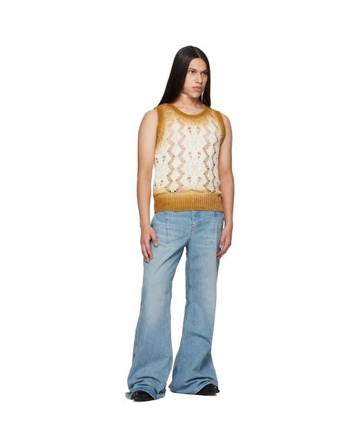 Egonlab Blue Refined Wide Jeans for men