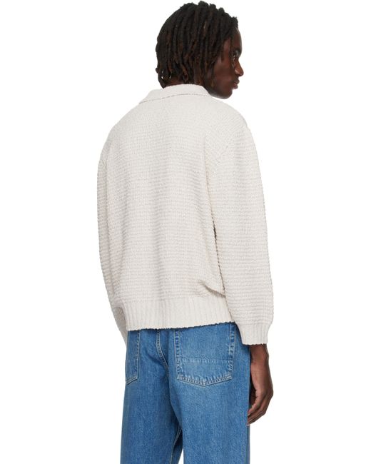 Commas Black Off- Textured Knit Cardigan for men