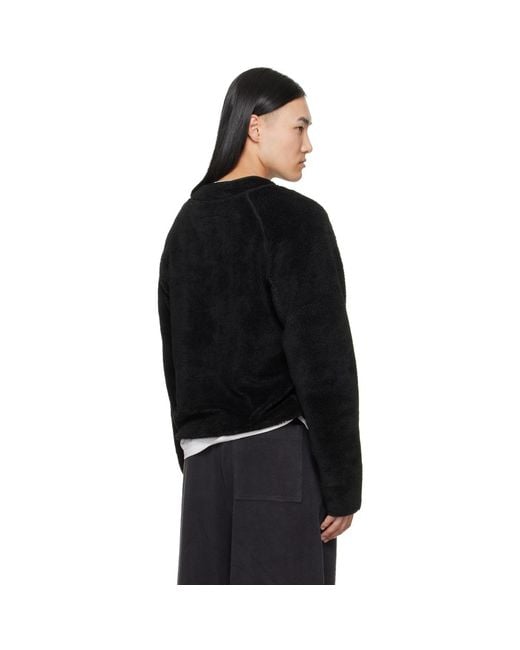 MM6 by Maison Margiela Black Teddy Fleece Sweatshirt for men