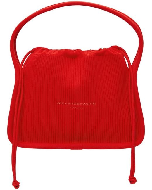 Alexander Wang Red Ryan Small Rib Knit Bag