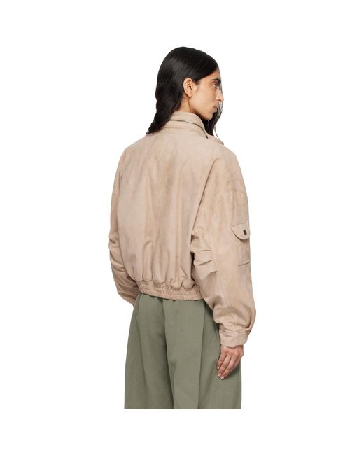 Balmain Brown Suede Bomber Jacket