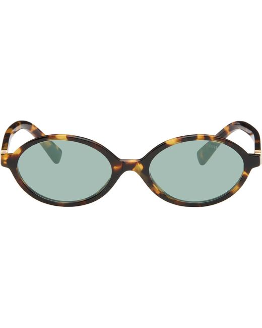 Miu Miu Black 'Breaking The Rules' Oval Sunglasses