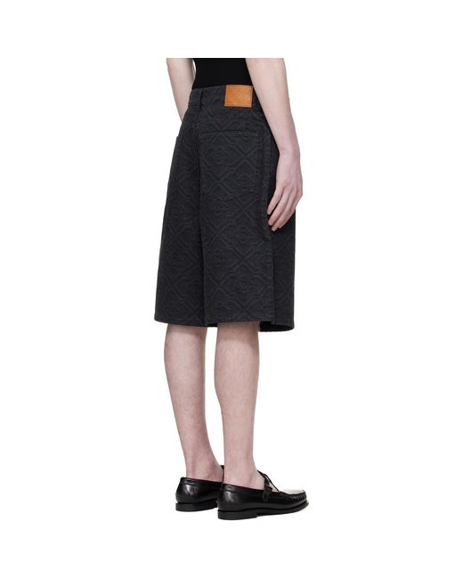 Casablanca Black Laser Monogram Shorts for men