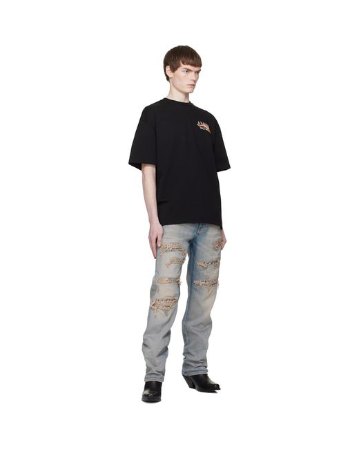 Amiri Black Jersey Hollywood Horse T-Shirt for men