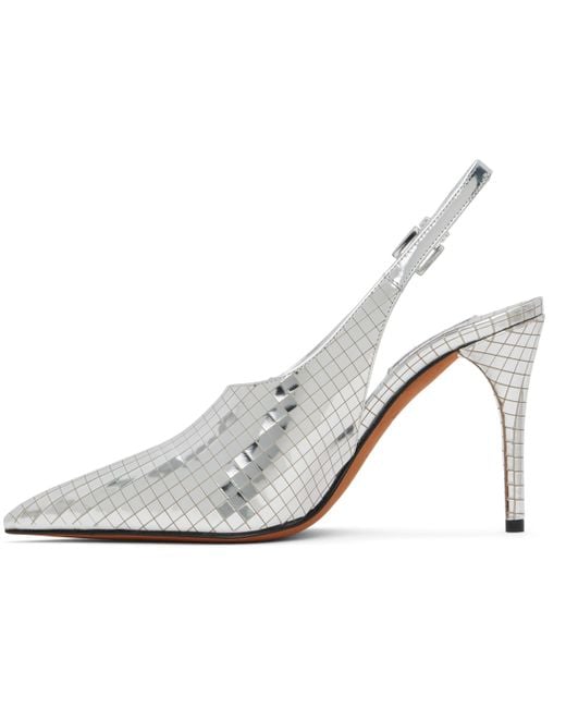 Alaïa White Art Deco Slingback Heels