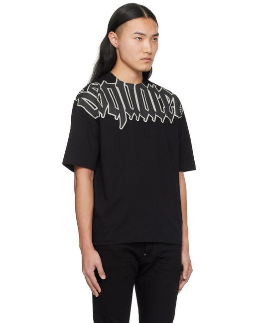 DSquared² Black Dsqua2 Gothic Cool Fit T-shirt for men