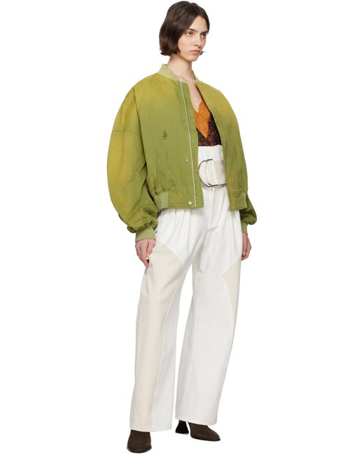 J.W. Anderson カーキ リラックス コットン ボンバージャケット Green