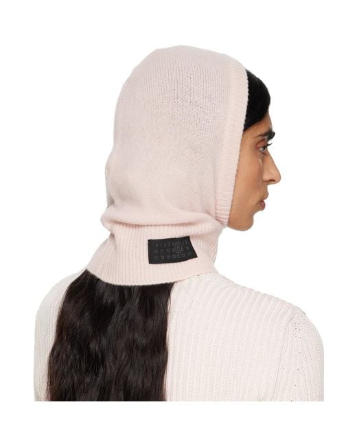 MM6 by Maison Margiela Pink Access Labels Story Gauge 7 Balaclava