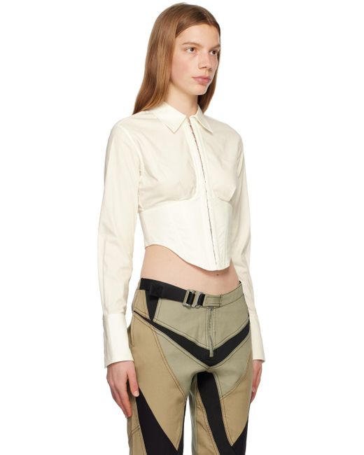 Dion Lee Natural White Undercorset Shirt