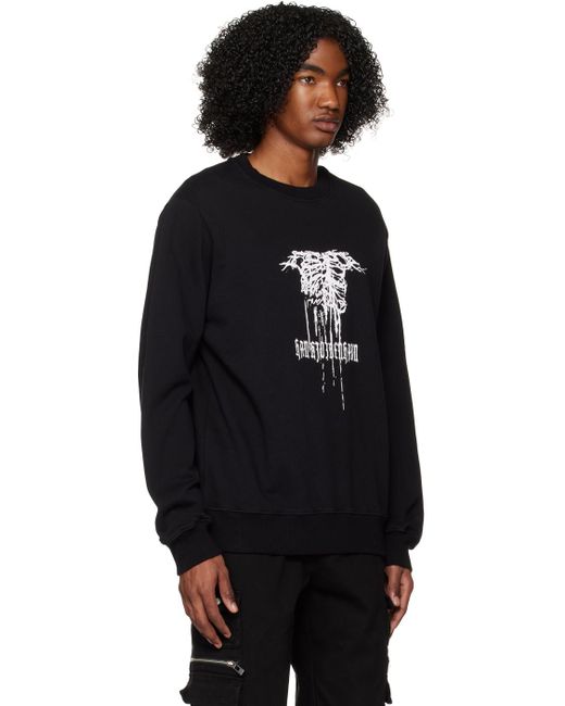 Han Kjobenhavn Black Printed Sweatshirt for men