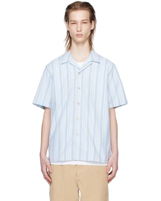 PS by Paul Smith White Blue Stripe Shirt for men