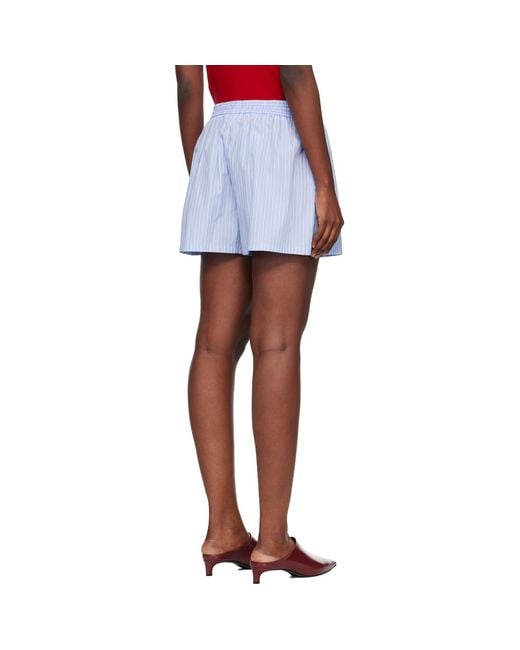 Off-White c/o Virgil Abloh White Striped Poplin Shorts