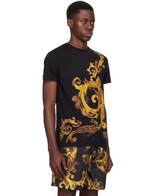 Versace Jeans Couture Black Watercolor Couture Shirt