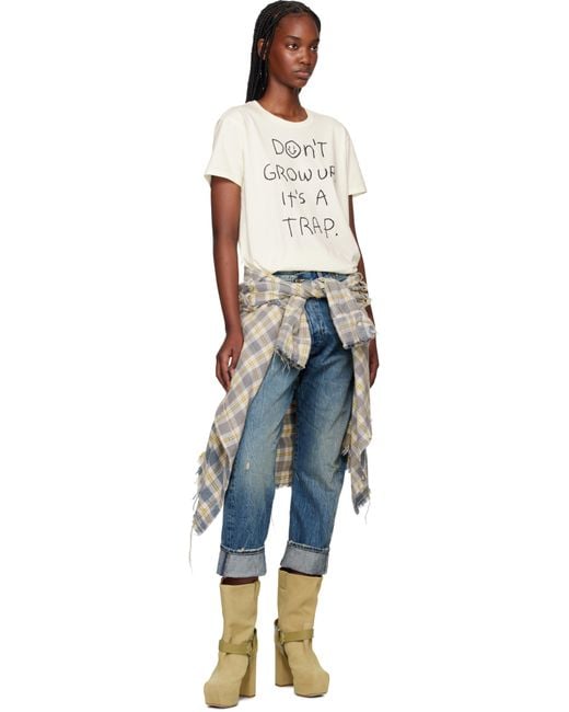 R13 Blue Crossover Jeans