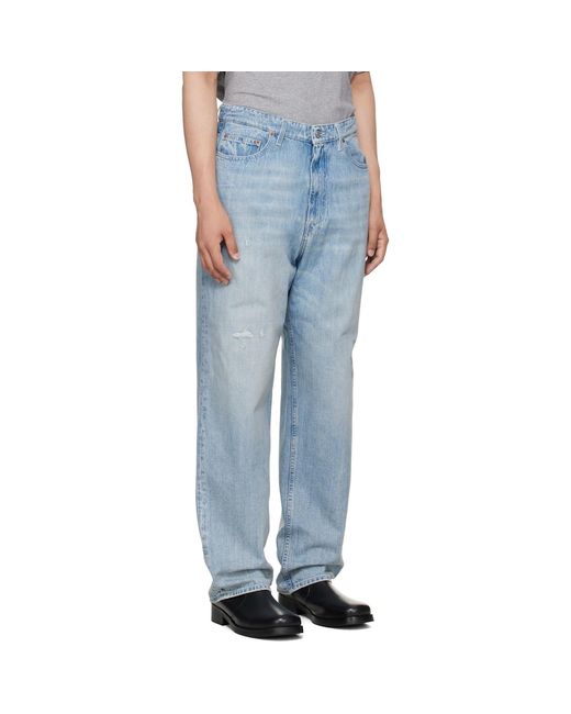 MM6 by Maison Margiela Blue Distressed Jeans for men