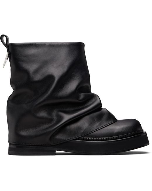 The Attico Black Mini Robin Combat Boots