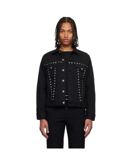 COMME DES GARÇON BLACK Black Studded Jacket for men