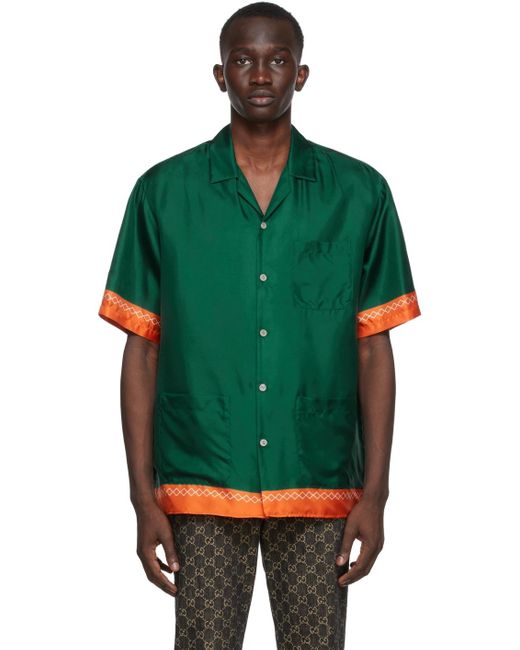 Gucci Silk Musixmatch Edition '22,705' Bowling Shirt in Green for Men ...