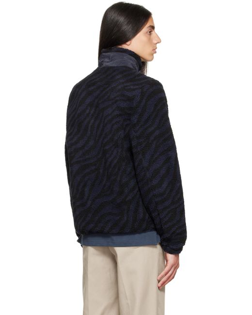PS by Paul Smith Black Zebra Zip-up Sweater for men