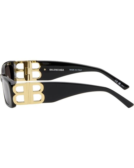 Balenciaga Black Dynasty Rectangle Sunglasses for men