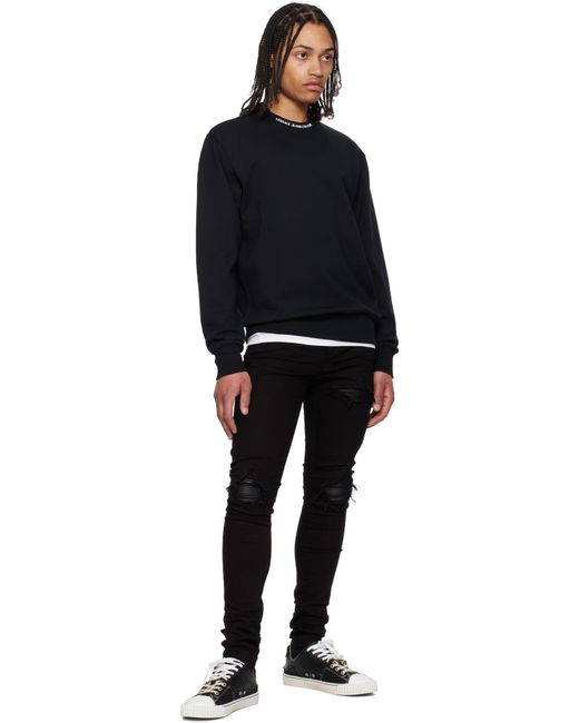 メンズ Versace Jeans Couture ブラック ロゴカラー スウェットシャツ Black