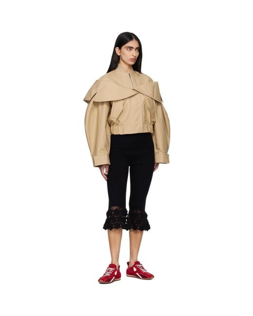 Ganni Natural Cotton Bomber Jacket