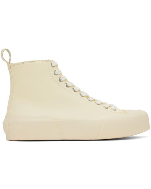 Jil Sander Black Off-white High-top Sneakers