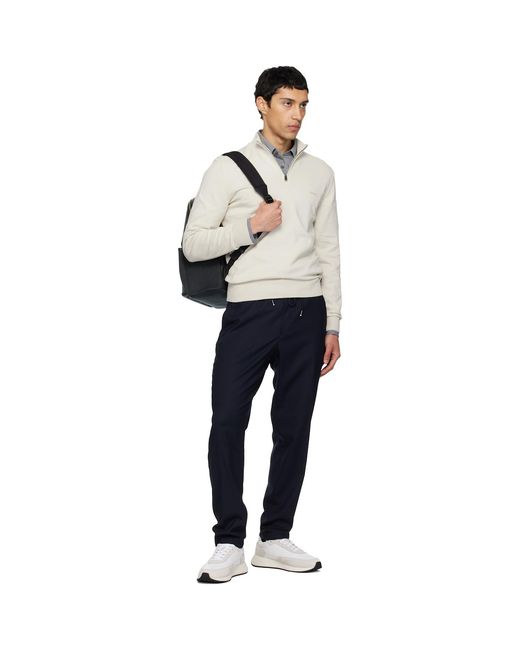 Boss Black Off- Suede Trim Sneakers for men