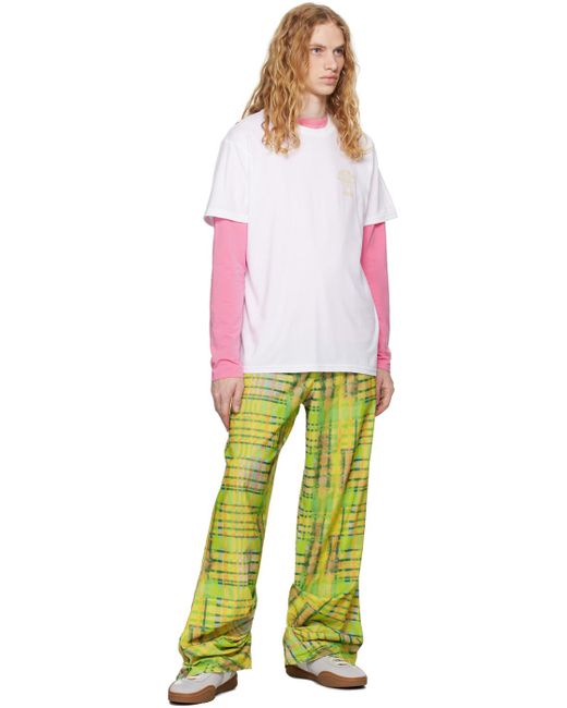 Collina Strada Green Plaid Dante Trousers for men