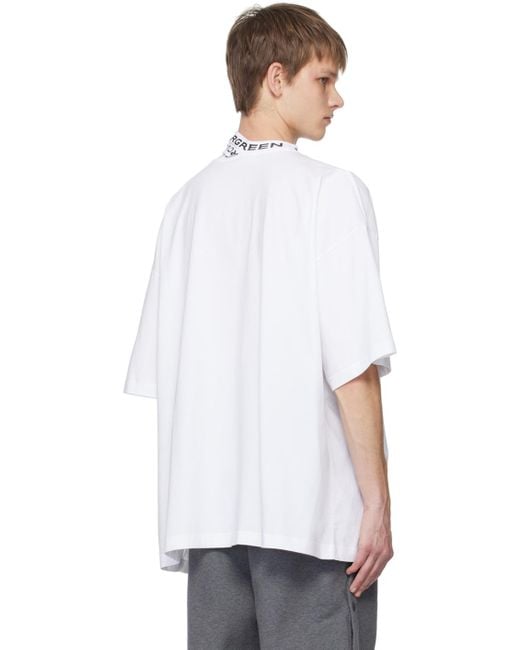 Y. Project White Triple Collar T-shirt for men