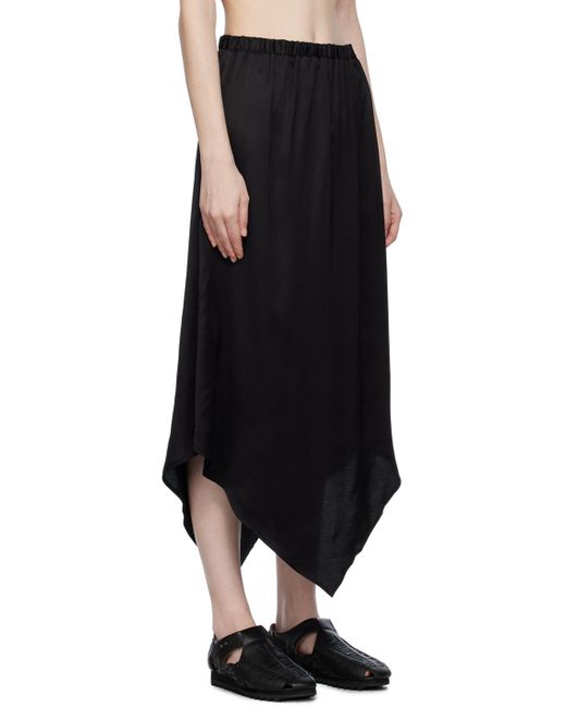Baserange Black Cravat Midi Skirt