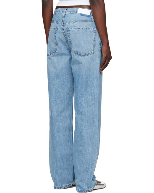 Re/done Blue Loose Long Jeans