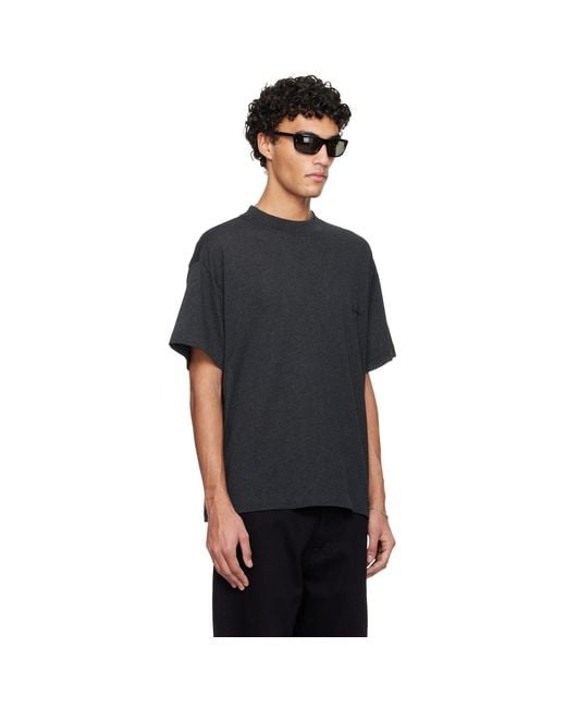 Fear Of God Black Holiday Embroidered Essential T-Shirt for men