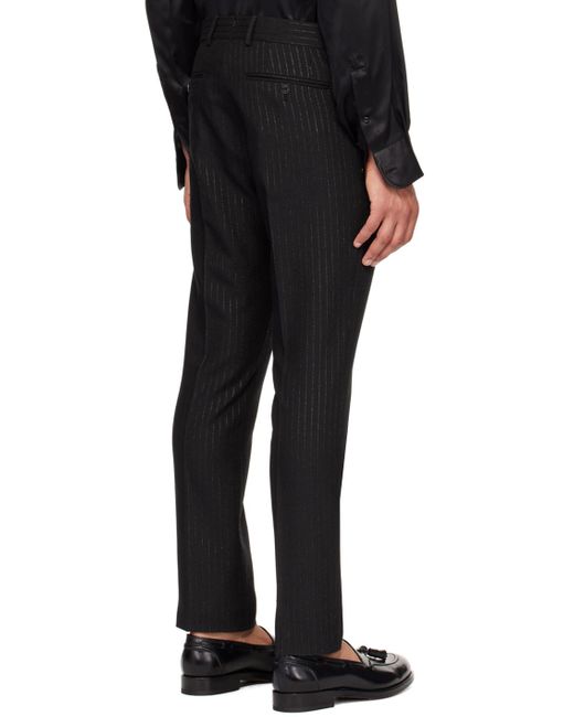 Tom Ford Black Stripe Trousers for men