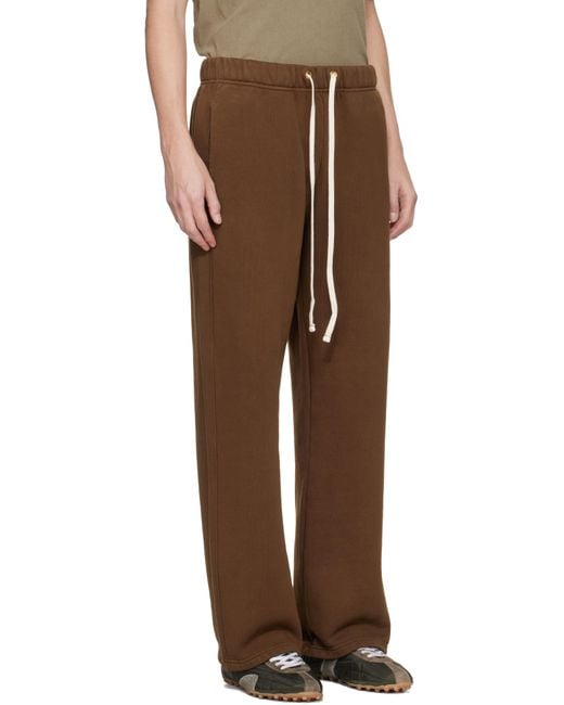 メンズ Les Tien ブラウン Classic ヘビーウェイト スウェットパンツ Brown