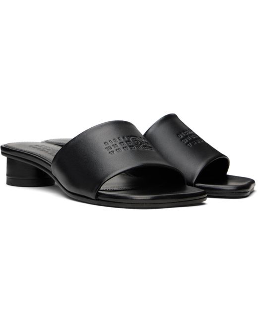 MM6 by Maison Martin Margiela ブラック Anatomic ヒールサンダル Black