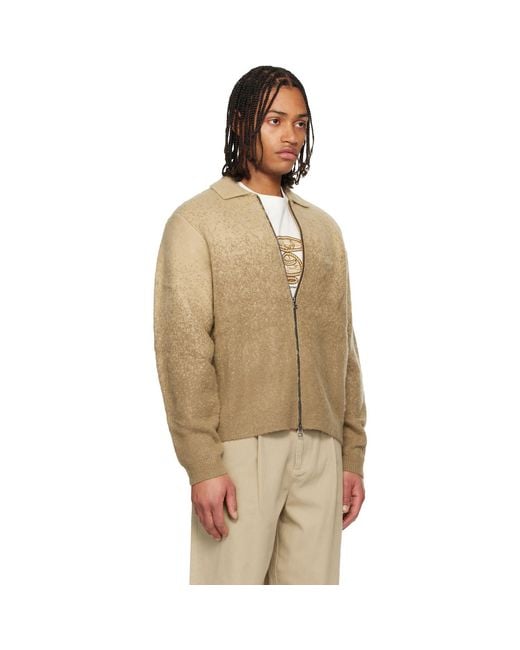 Dime Mohair Double Zip Knit Sweater in Natural for Men | Lyst UK