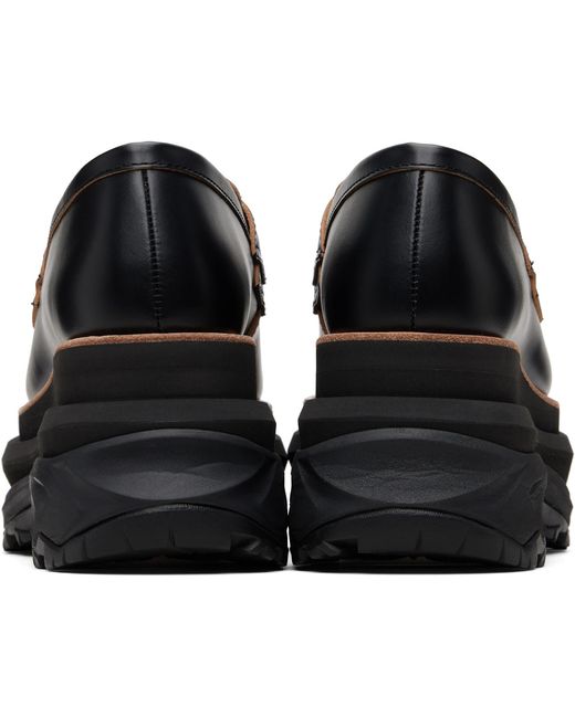 Sacai Black Platform Loafers for men