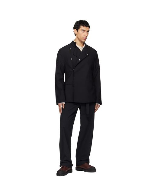 Mordecai Black Double Breast Blazer for men