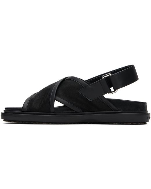 Marni Black Fussbett Sandals