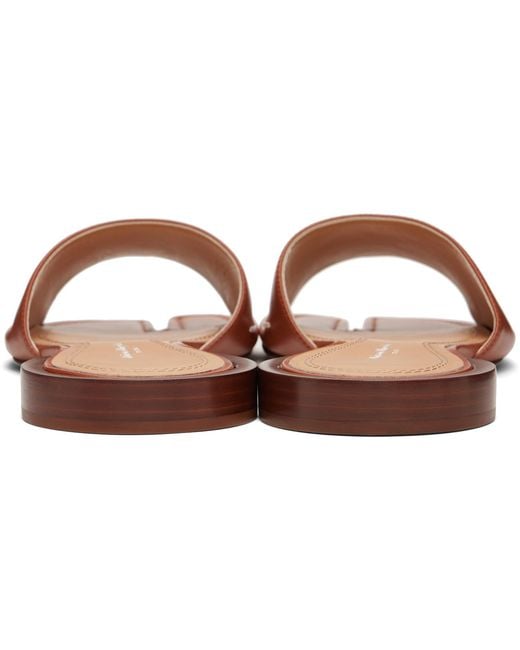 Maison Margiela Brown Tan Tabi Flat Mule Sandals