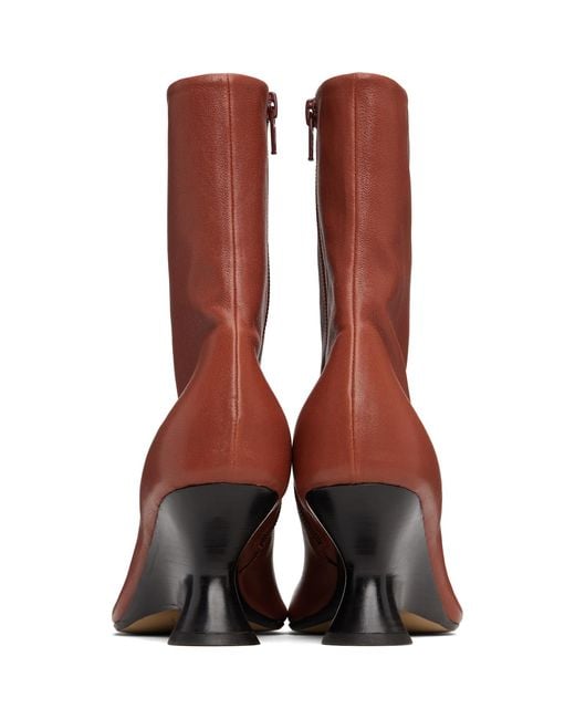 Dries Van Noten Brown Heeled Ankle Boots