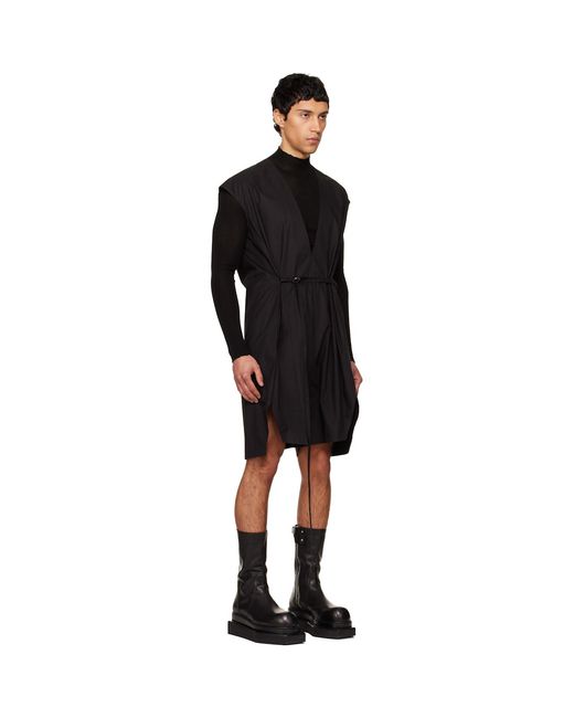 Rick Owens Black Temple Sl Short Jumpsuit for men