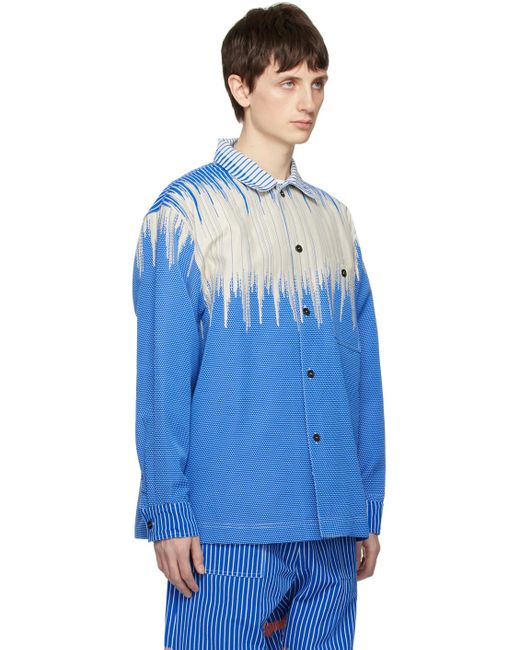 Henrik Vibskov Blue New Crunch Shirt for men