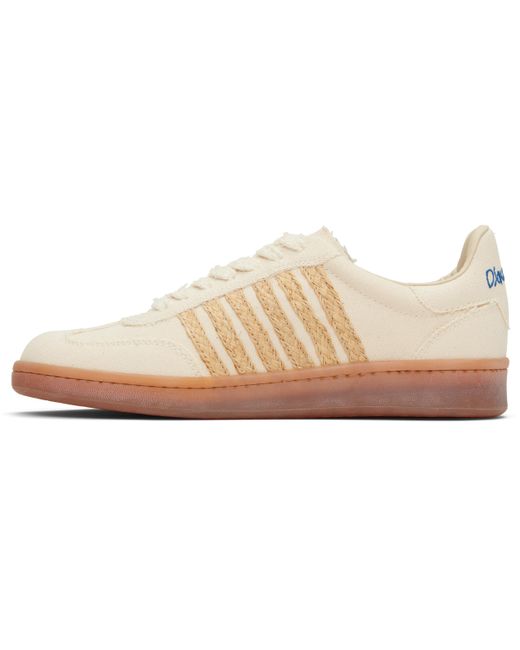 DSquared² Summer Lovers Raffia Boxer Sneakers in Black for