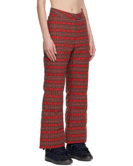 ERL Red Puffer Down Trousers