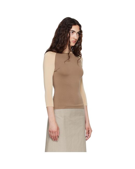 Belle Anna Brown Raglan Top
