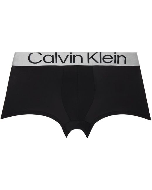 Ensemble de trois boxers noirs à taille basse Calvin Klein pour homme en coloris Black
