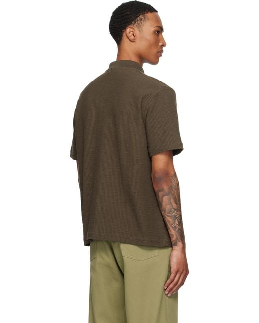 Norse Projects Brown Gustav Crochet Jersey Shirt for men